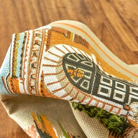 Vintage Australia Mildura Sunraysia Historic District Linen Cotton Tea Towel - Picture 7 of 7